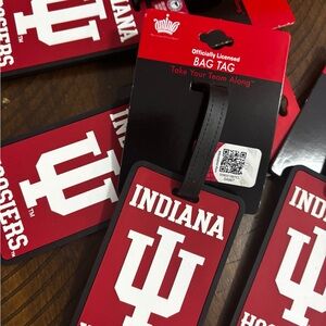 5 Indiana University Red and White Bag Tags